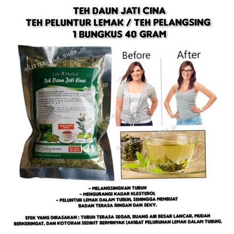 Jual TEH DAUN JATI CINA Teh Peluntur Lemak Natural Herbal Slimming