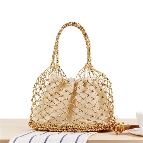 2018 Beach Bag For Summer Straw Bag Handmade Woven Tote Women Travel