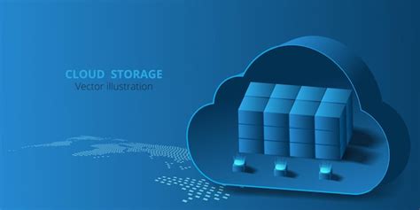 Concept De Stockage De Données En Nuage Illustration Vectorielle