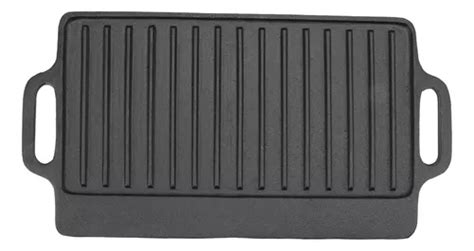 Plancha Grill Hierro Fundido Doble Comal Reversible X Cm Meses Sin