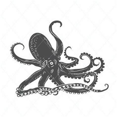 Octopus Svg Octopus Cut File Octopus Vector Tentacles Svg Etsy