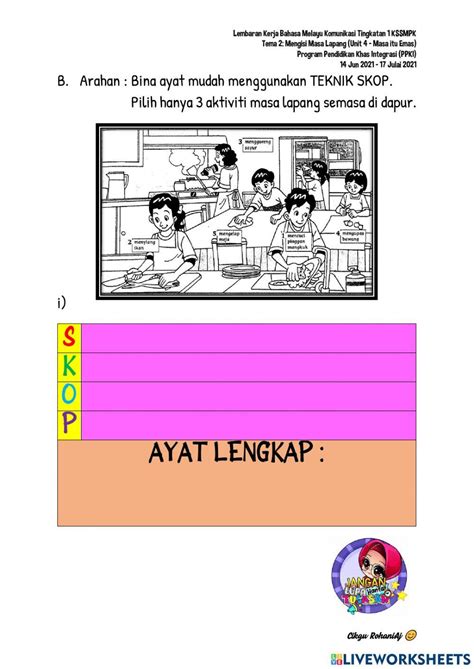 Bahasa Melayu Komunikasi T1 Kssmpk Worksheet Live Worksheets