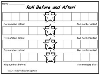 Math Game: Roll Before and After {Number... by Learning with Lizz R ...