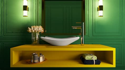 GREEN YELLOW BATHROOM on Behance