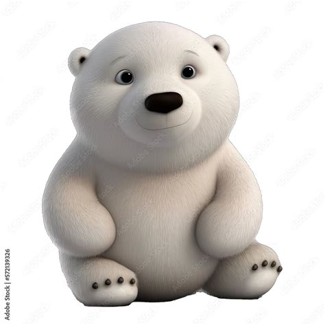 Cute Animation Cartoon Character Animal polar bear Design Elements ...