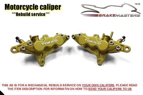 Motorcycle Brake Caliper Rebuild Service Tokico 6 Pot Kawasaki Suzuki