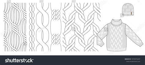 Cable Knit Pattern Vector