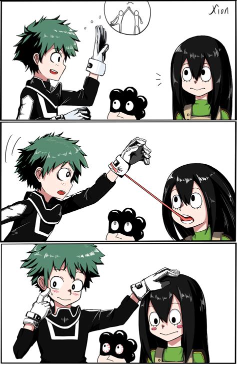 Midoriya Izuku Asui Tsuyu And Mineta Minoru Boku No Hero Academia Drawn By Xion Pulilulu