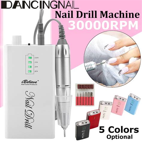 30000RPM Rechargeable Electric Nail Drill Machine Cordless Manicure