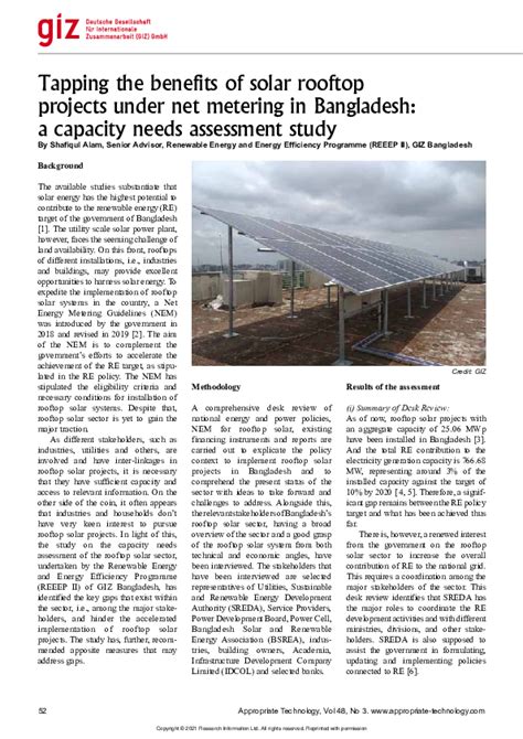 Pdf Tapping The Benefits Of Solar Rooftop Projects Under Net Metering