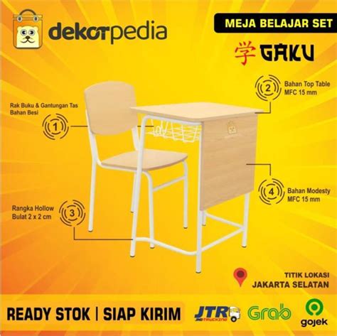 Promo Meja Kursi Belajar Set Meja Kursi Sekolah Set Gaku LUAR KOTA