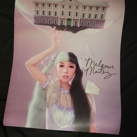 melanie martinez signed pink k-12 poster bought at... - Depop