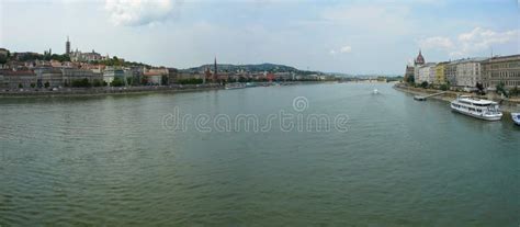 Panoramic of Budapest, Crossed by the Danube River, Hungary Stock Photo ...