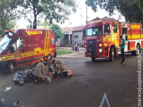 Duas Pessoas Ficam Feridas Em Acidente Entre Carro E Moto Maracaju Speed