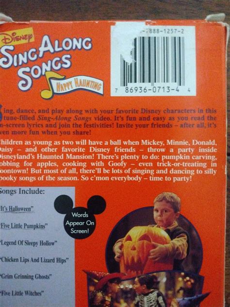 Mavin Disney Sing Along Songs Happy Haunting Party At Disneyland Vhs