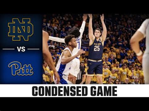 Notre Dame Vs Pitt Condensed Game Acc Mens Basketball Bvm