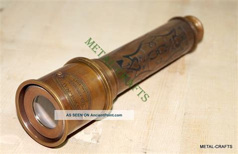 Vintage Brass Telescope Engraved Handhold Old Antique Telescopes Carved ...