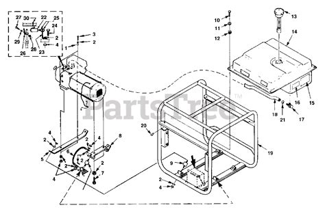 Homelite CG 4400 UT 03836 Homelite Generator Roll Cage Fuel Tank