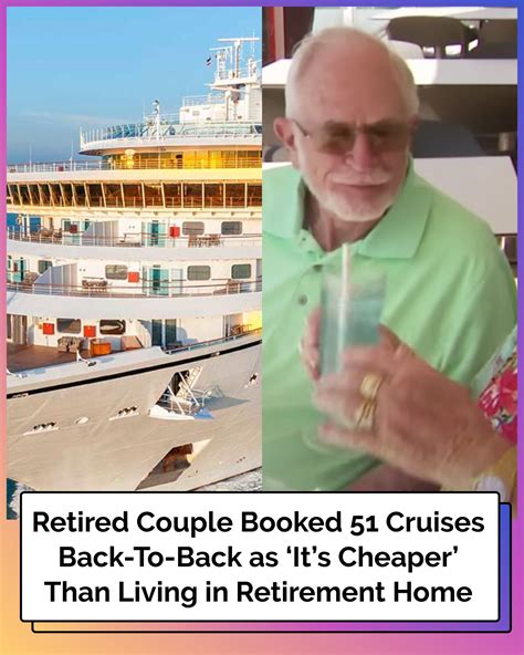 Retired Couple Spent Almost 500 Days On Cruise Ships As It’s Cheaper
