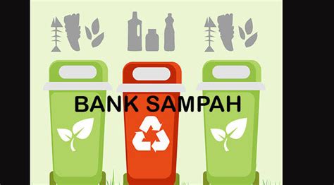 Animasi Gambar Tong Sampah Kitar Semula Kartun Empat Warna Warna