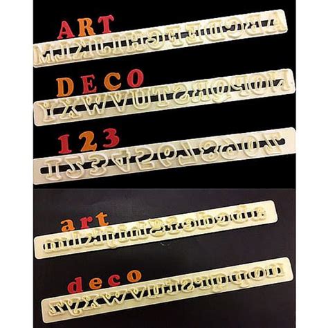 Art Deco Tappit Alphabet Numbers Set By Fmm