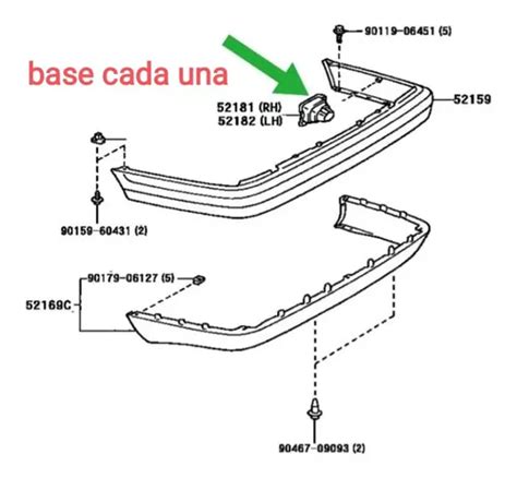 Base Parachoque Trasero Toyota Corolla Sapito Pantallita C U Mercadolibre