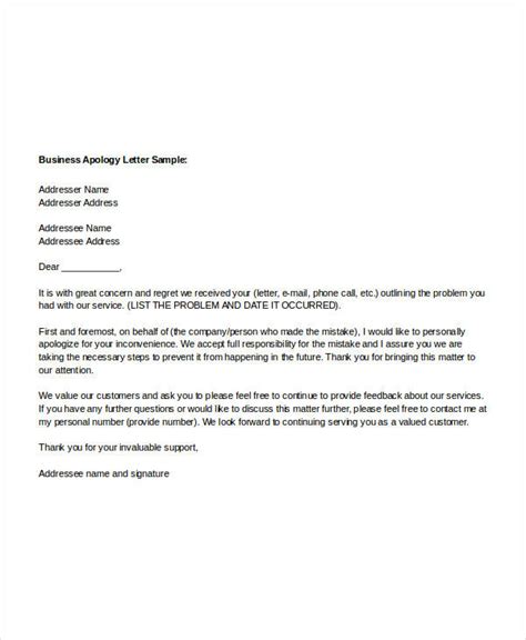 Sample Apology Letter Template 16 Free Word Pdf Documents Download