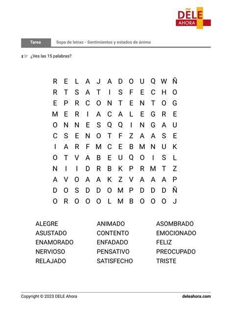 Sopa De Letras Emociones Y Sentimientos Ficha Interactiva Topworksheets Nbkomputer