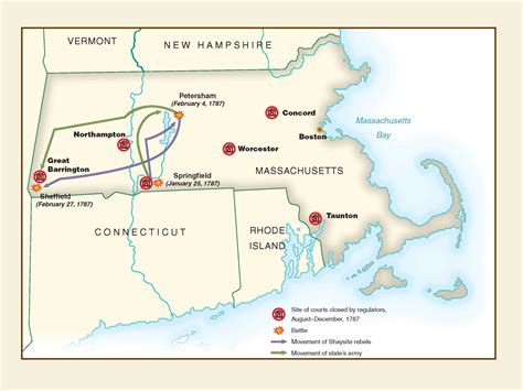 Shays Rebellion Map