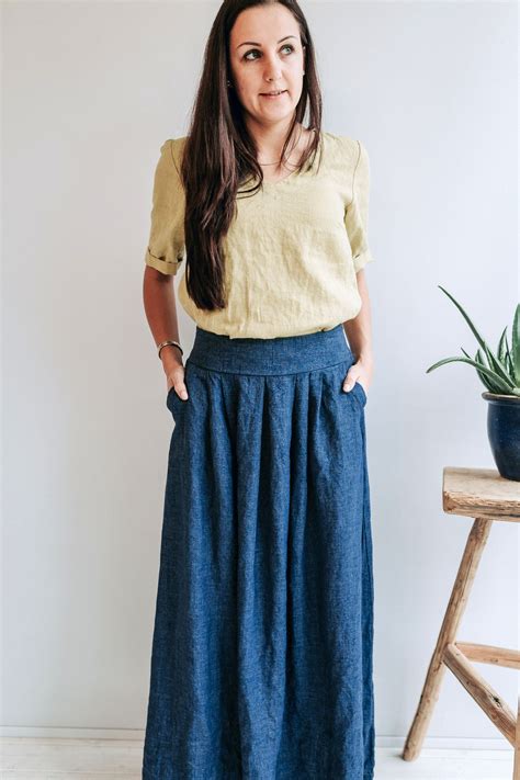 Linen Skirts For Women Linen Maxi Skirt Maxi Skirt Boho Womens Linen