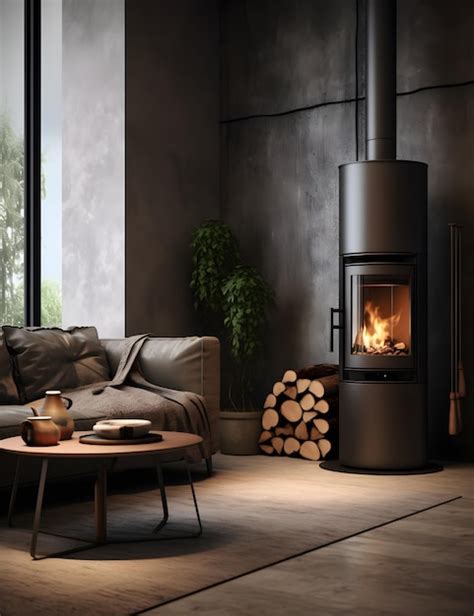 Premium Photo | Modern fireplace