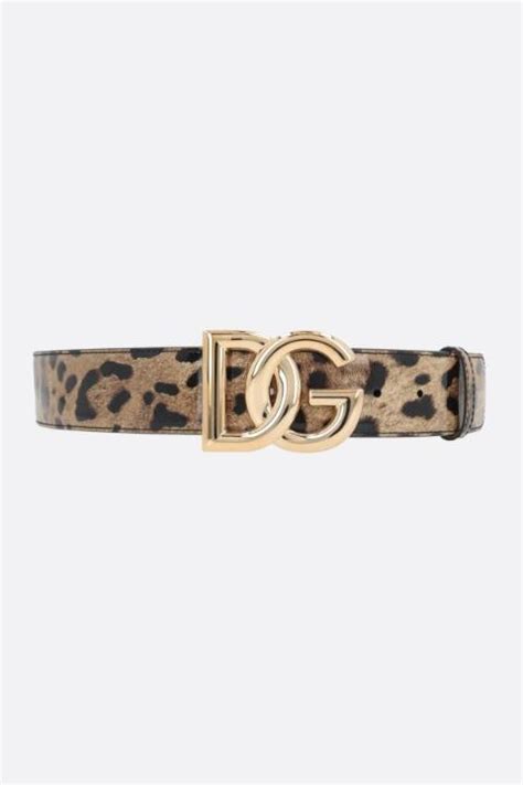 돌체앤가바나 여성 벨트 leopard printed polished leather belt DOLCE GABBANA