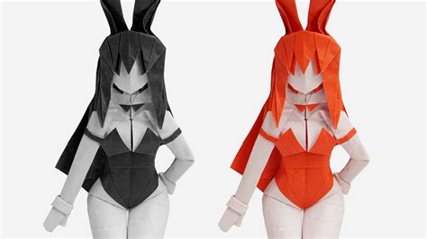 Tutorial De Origamiorigami Bunny Girl Tutorial Happy Chinese New Year