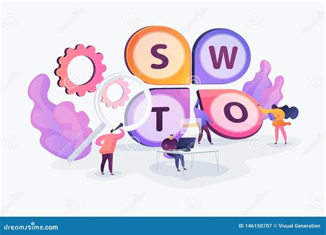 Swot Analysis Concept Vector Illustration Stock Vector Illustration Of Narrative Layout