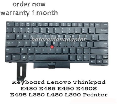 Keyboard Thinkpad E480 E485 E490 E490s E495 L380 L390 L480 Pointer