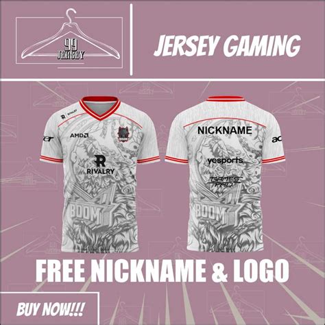 Jual Jersey Gaming Boom Free Custom Nickname Logo Shopee Indonesia