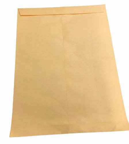 Non Printed 80GSM Light Brown Laminated Paper Envelope 10x12 Inch At