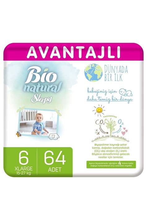 Sleepy Bio Natural Bebek Bezi 6 Numara 64 Adet XL Yorumları Fiyatı