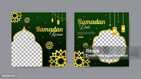 Koleksi Template Posting Media Sosial Penjualan Ramadhan Mewah Latar Belakang Desain Banner