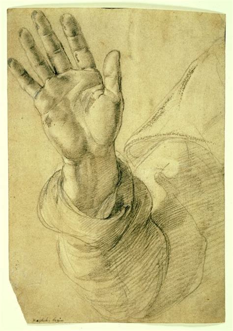 Upraised Right Hand With Palm Facing Outward Study For Saint Peter