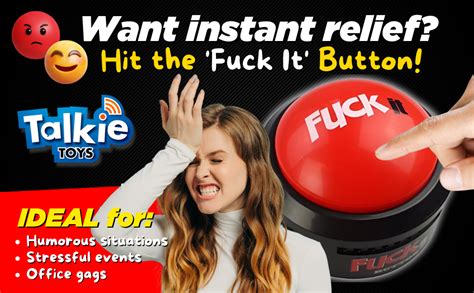 Amazon Talkie Toys Products Fuck It Button Hilarious F It Phrases Fun Prank Gag