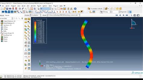 Buckling In Abaqus At Eigenvalues 2 Youtube