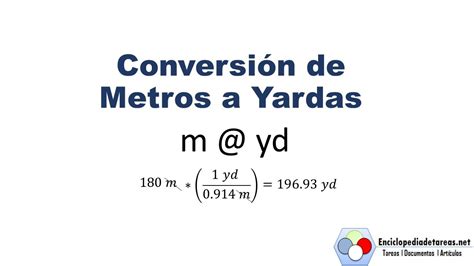 Conversi N De Metros A Yardas Yardas Conversi N Metodologia De La