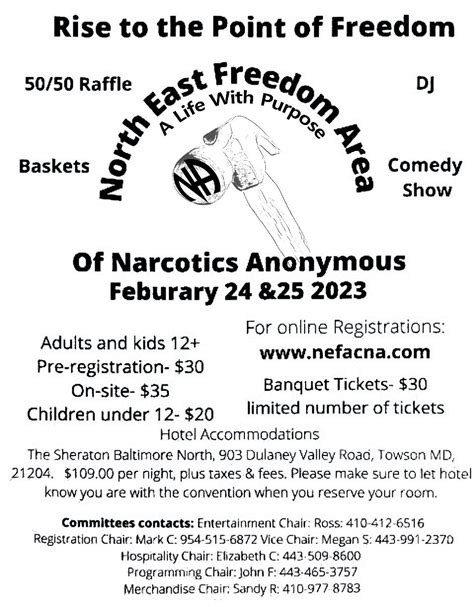 Nefa Convention Feb Free State Region Of Narcotics Anonymous