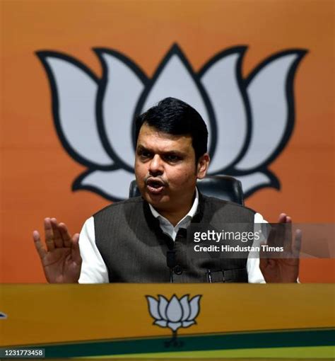 Press Conference Of Maharashtra Chief Minister Devendra Fadnavis Photos And Premium High Res