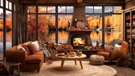 Positive Jazz Music Cozy Autumn Cabin Ambience Sweet Jazz