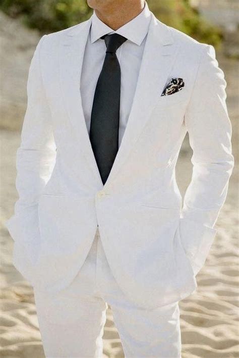 White Linen Wedding Suit Menssuits White Wedding Suits For Men