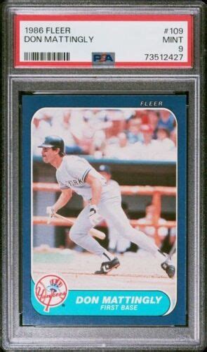 Fleer Don Mattingly Baseball Card Psa Mint Ebay