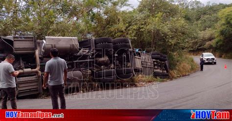 Hoy Tamaulipas Accidente En Tamaulipas Vuelca Trailer Cargado Con