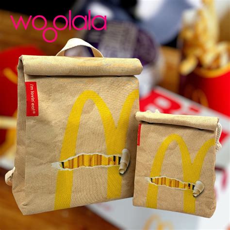 Quirky Mcdonald S Mcd Fast Food Backpack And Sling Crossbody Bag For